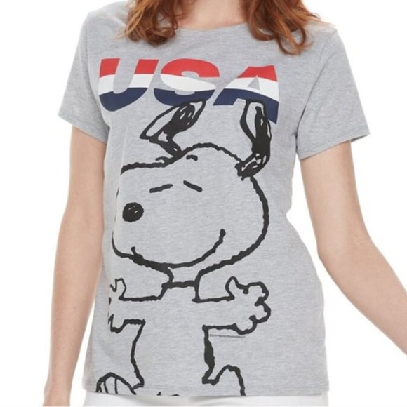 Peanuts Tops - *3/$25* Snoopy USA Patriotic Tee